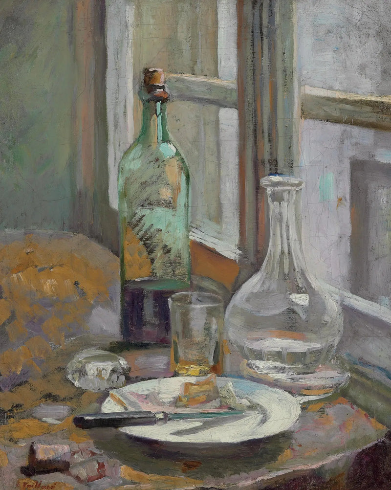 Naturaleza muerta con botella y jarra - Édouard Vuillard