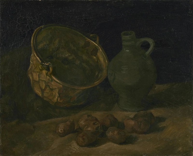 Naturaleza muerta con caldera y jarra de latón - Vincent van Gogh