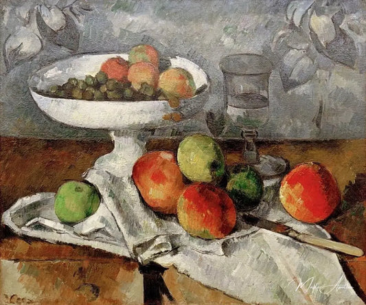 Nature morte avec coupe de fruits - Paul Cézanne - Reproductions de tableaux et peintures haut de gamme