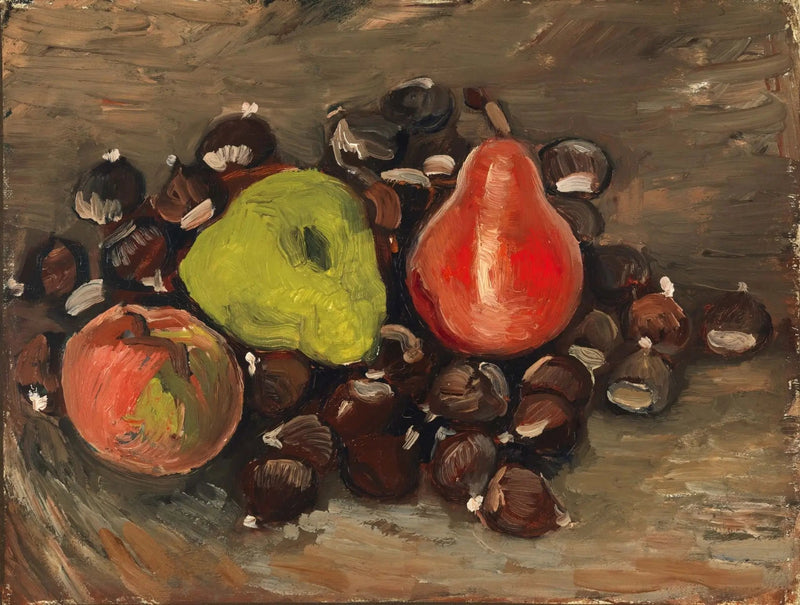 Naturaleza muerta con frutas y castañas - Vincent van Gogh