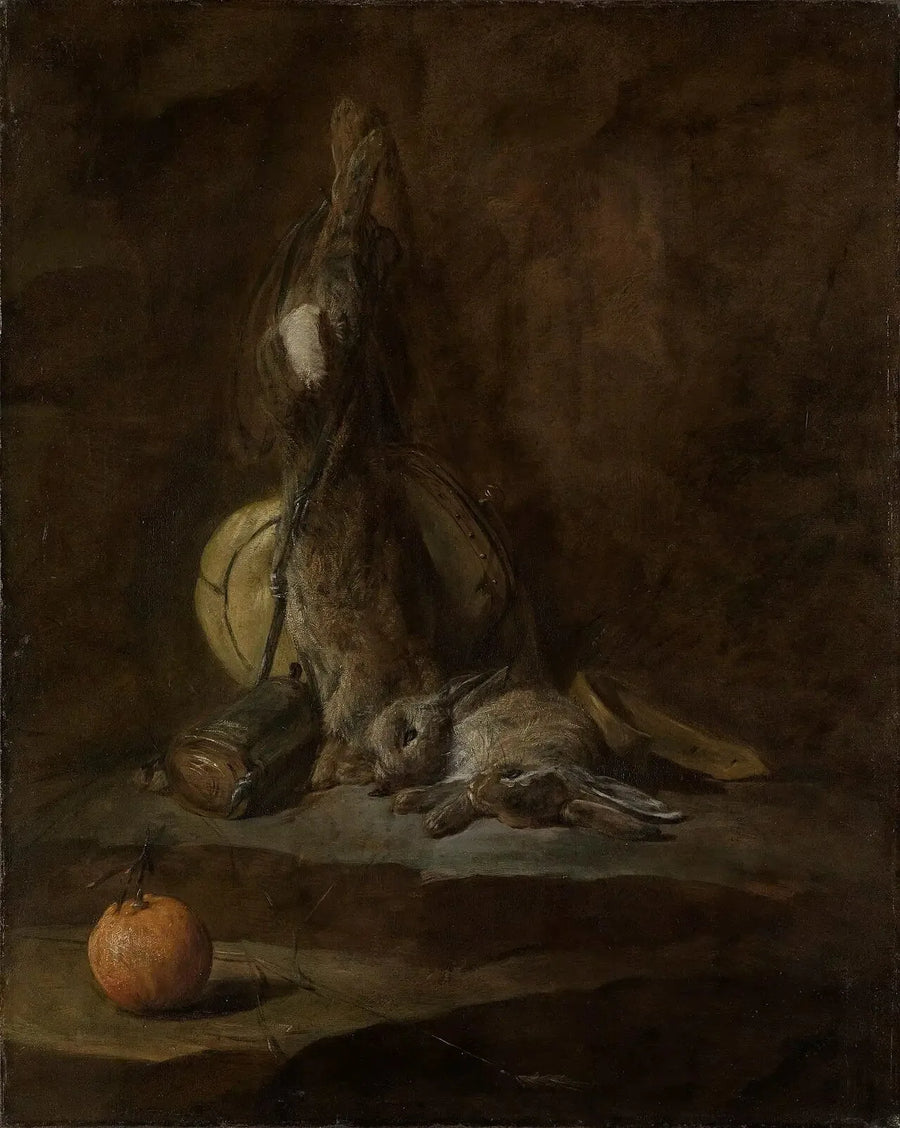 Naturaleza muerta con conejos muertos - Jean Simeón Chardin