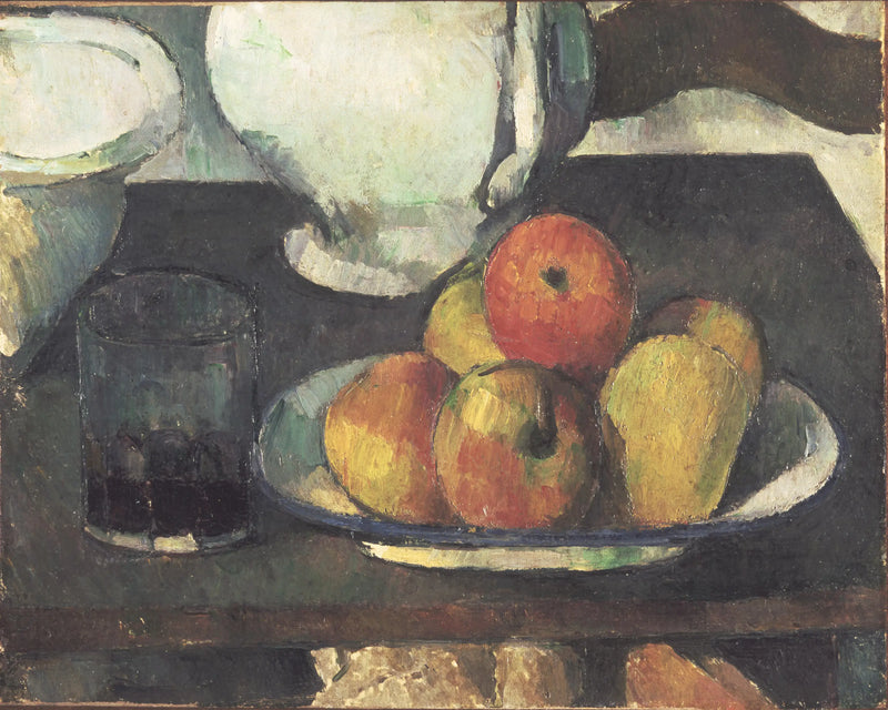 Bodegón con frutas y copa de vino - Paul Cézanne