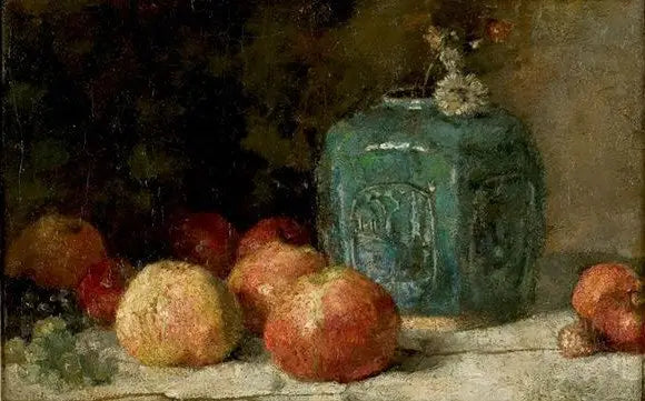 Naturaleza muerta con tarro de jengibre y manzanas - Vincent van Gogh