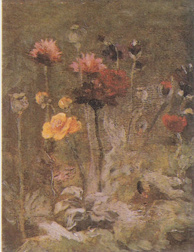 Naturaleza muerta con escabiosa y ranúnculo - Vincent van Gogh