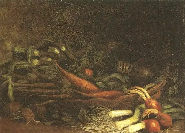 Naturaleza muerta con una cesta de verduras - Vincent van Gogh