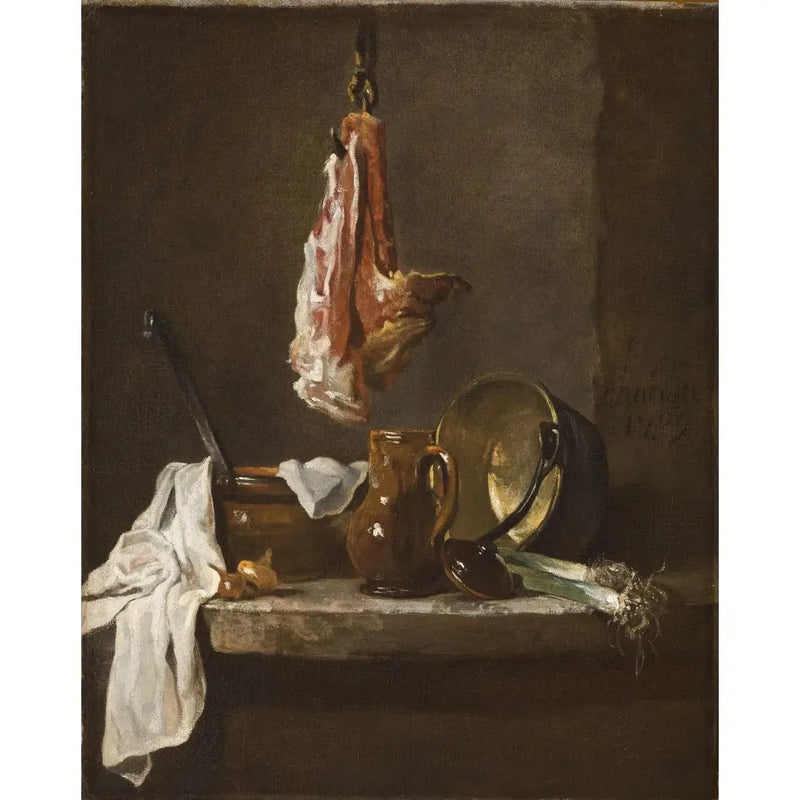 Naturaleza muerta con un costillar de res - Jean Simeón Chardin