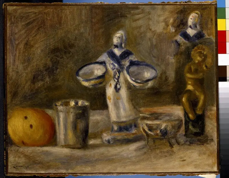 Naturaleza muerta con una figura de loza - Pierre-Auguste Renoir
