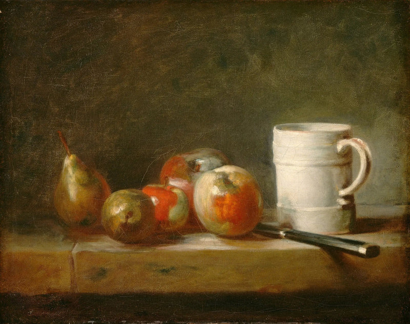 Naturaleza muerta con una taza blanca - Jean Simeón Chardin