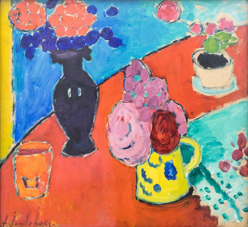 Naturaleza muerta con jarrón y vasija - Alexej von Jawlensky
