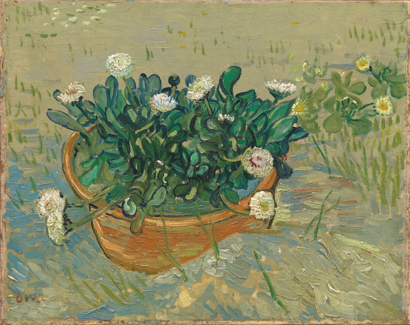 Naturaleza muerta: bol con margaritas - Vincent van Gogh