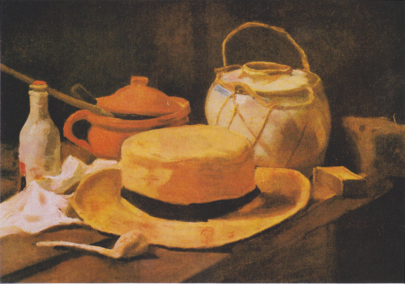 naturaleza muerta con sombrero de paja - Vincent van Gogh