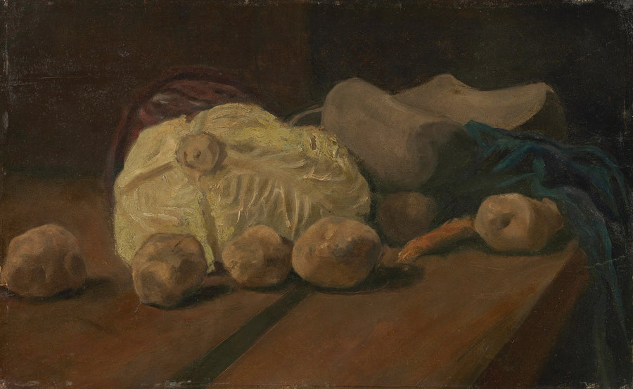 Naturaleza muerta con col y zuecos - Vincent van Gogh
