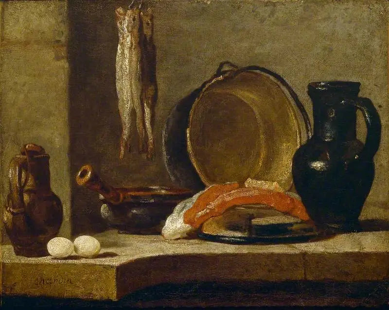 Naturaleza muerta de utensilios de cocina - Jean Simeón Chardin