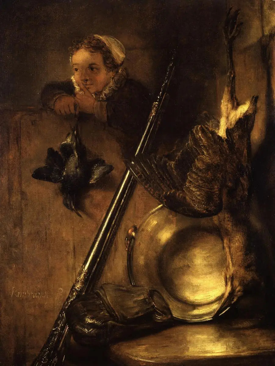 Nature morte de chasse au butor - Rembrandt image 1 reproduction réalisée par Alpha Reproduction