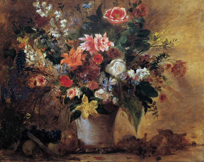 Bodegón de flores - Eugène Delacroix