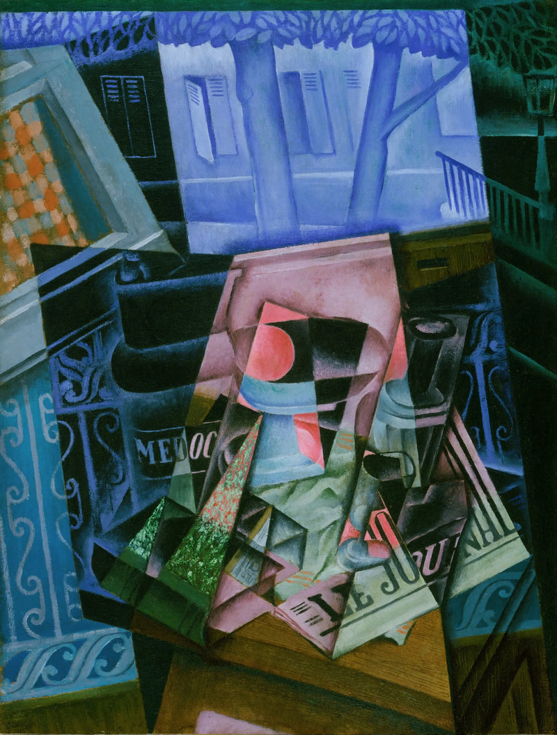 Naturaleza muerta frente a una ventana abierta, plaza Ravignan - Juan Gris
