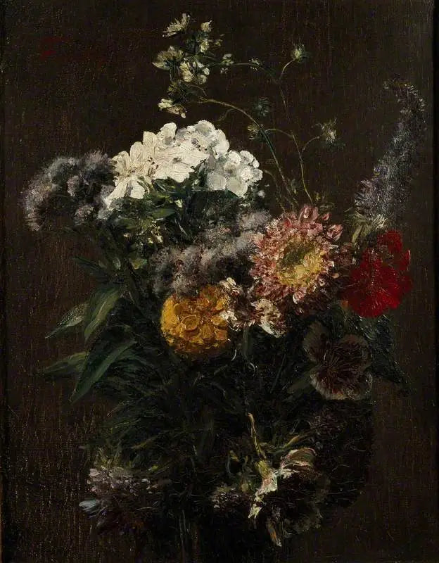 Naturaleza muerta: flores mezcladas - Henri Fantin-Latour