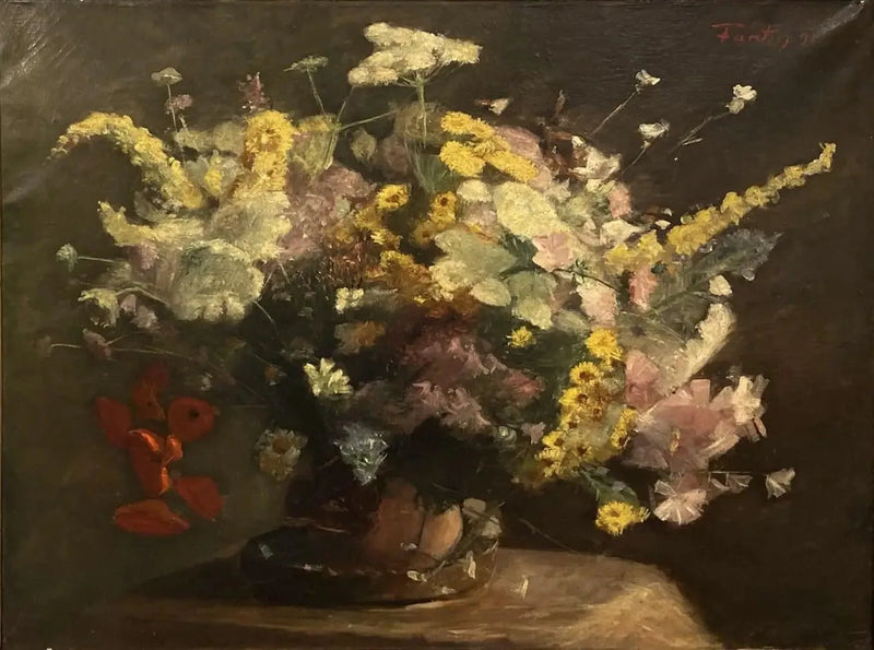 Naturaleza muerta: flores aterciopeladas - Henri Fantin-Latour