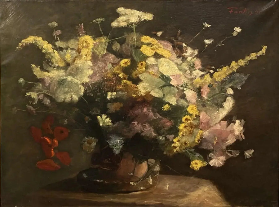 Naturaleza muerta: flores aterciopeladas - Henri Fantin-Latour