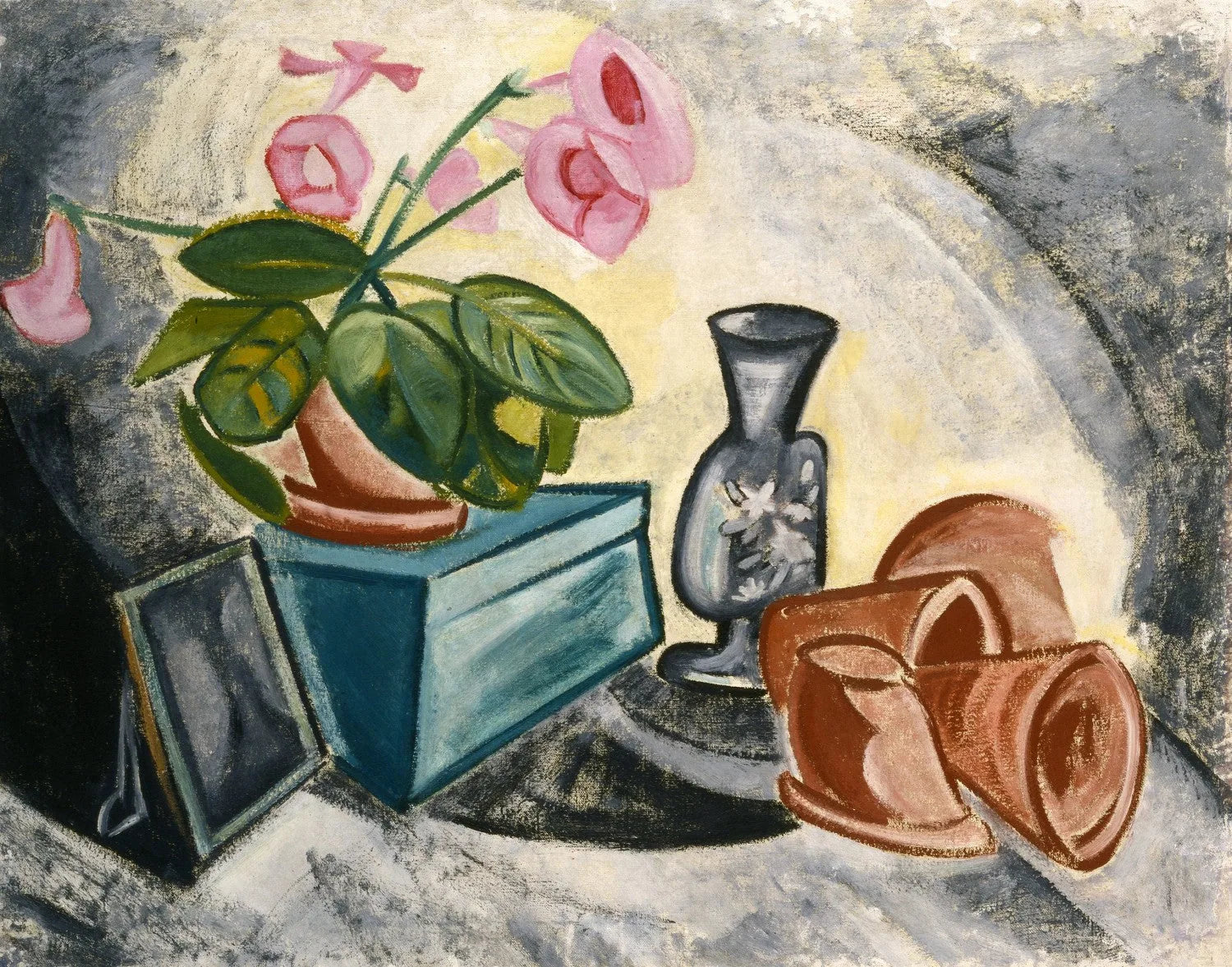 Nature morte. Gloxinias - Olga Rozanova image 1 reproduction réalisée par Alpha Reproduction