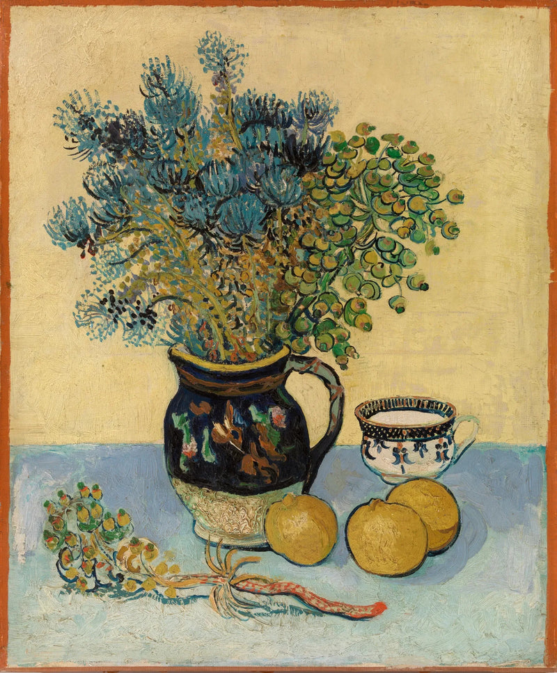 Naturaleza muerta: majólica con flores silvestres - Vincent van Gogh