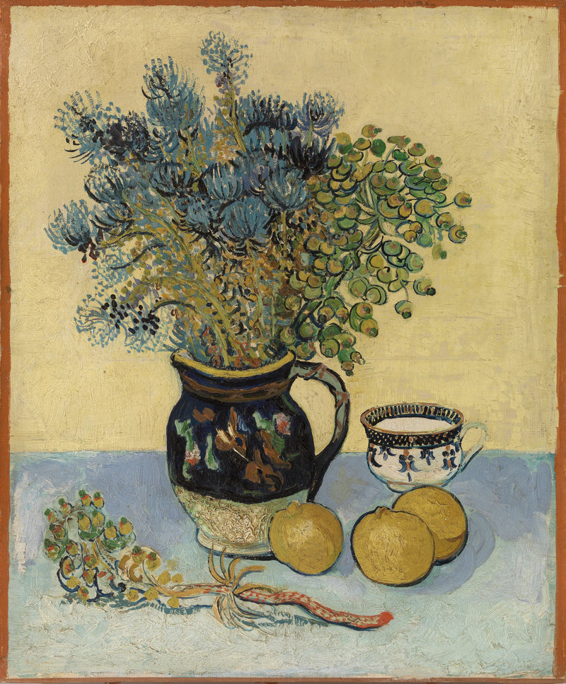 Naturaleza muerta: majólica con flores silvestres - Vincent van Gogh