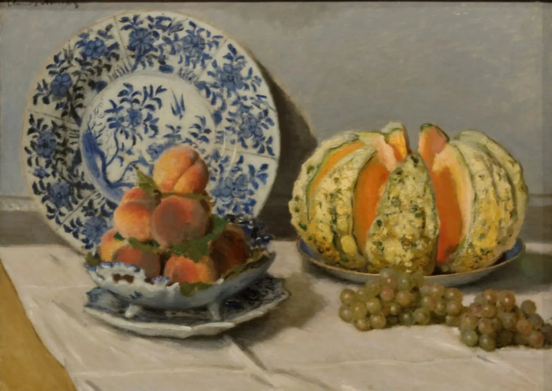Naturaleza muerta con melón W245 - Claude Monet