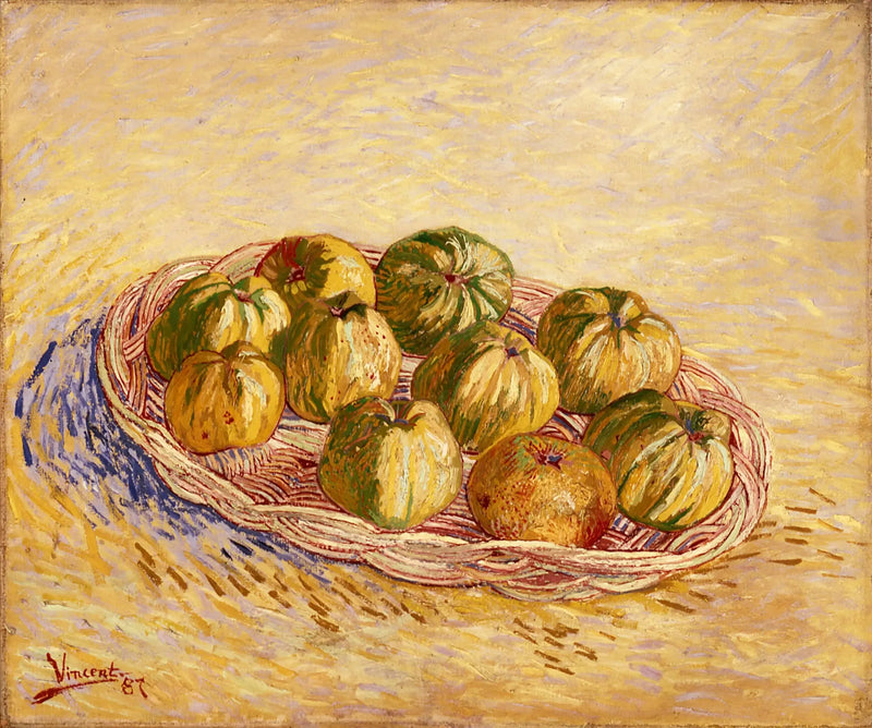 Naturaleza muerta, cesta de manzanas - Vincent van Gogh