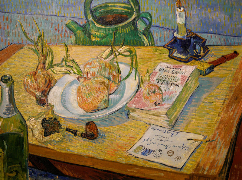 Naturaleza muerta con tabla de dibujo y cebollas - Vincent van Gogh