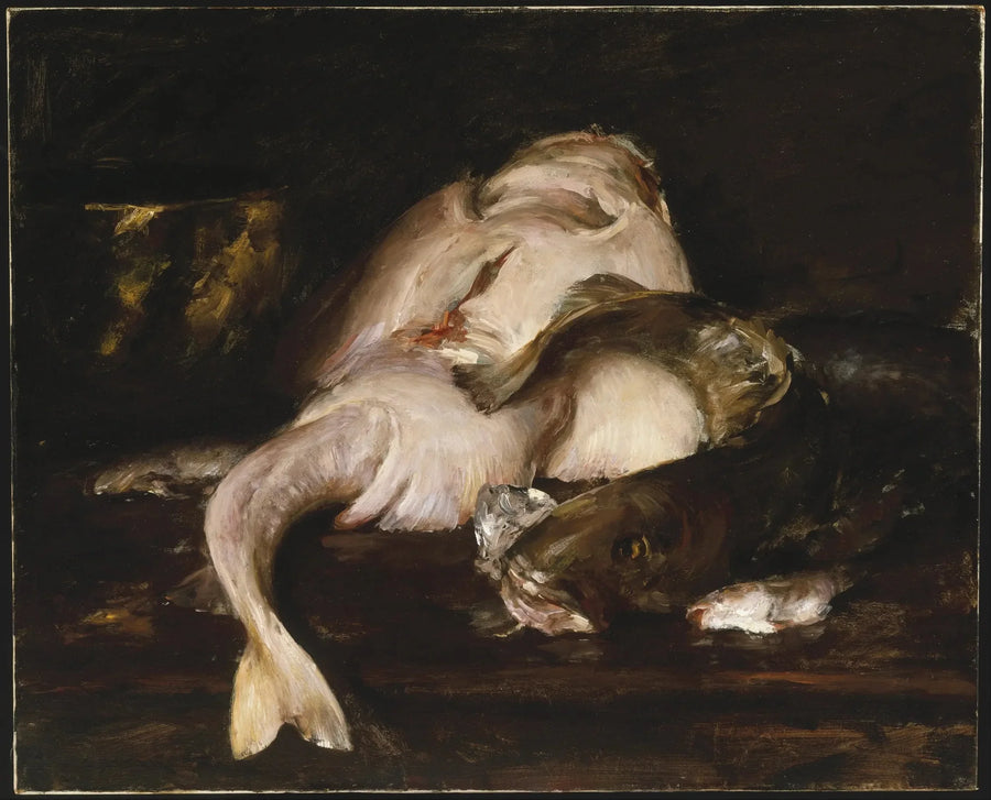 Naturaleza muerta, pez - William Merritt Chase