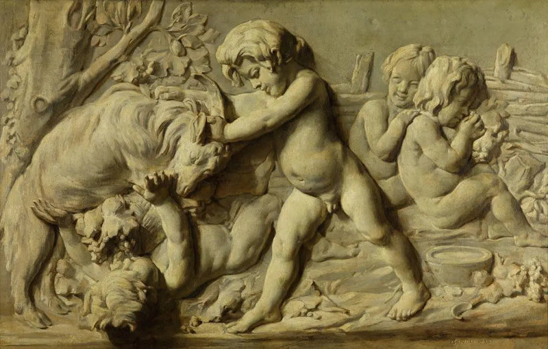 Naturaleza muerta que representa el bajorrelieve Otoño de Bouchardon - Jean Simeón Chardin