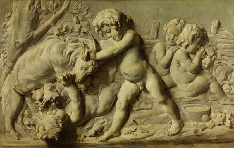 Naturaleza muerta que representa el bajorrelieve Otoño de Bouchardon - Jean Simeón Chardin