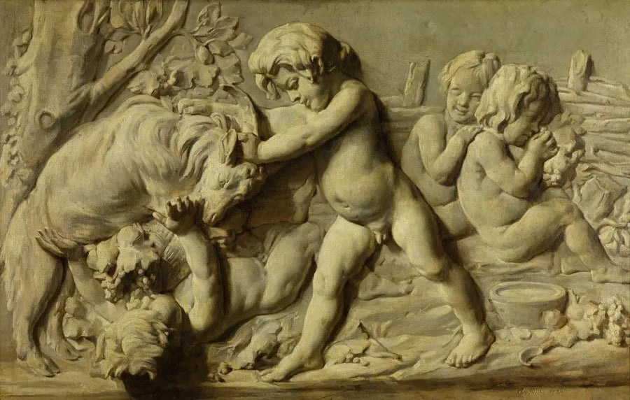 Naturaleza muerta que representa el bajorrelieve Otoño de Bouchardon - Jean Simeón Chardin
