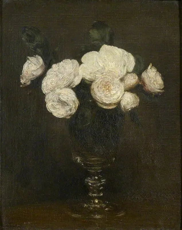 Nature morte: Roses de Malmaison - Henri Fantin-Latour - Alpha Reproduction