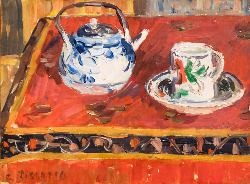Naturaleza muerta, taza y tetera - Camille Pissarro