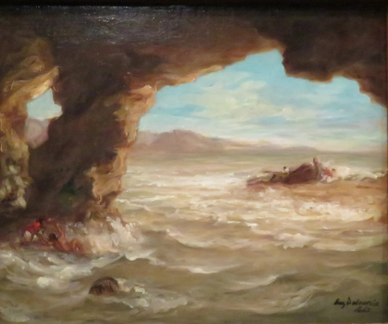 Naufragio en la costa - Eugène Delacroix