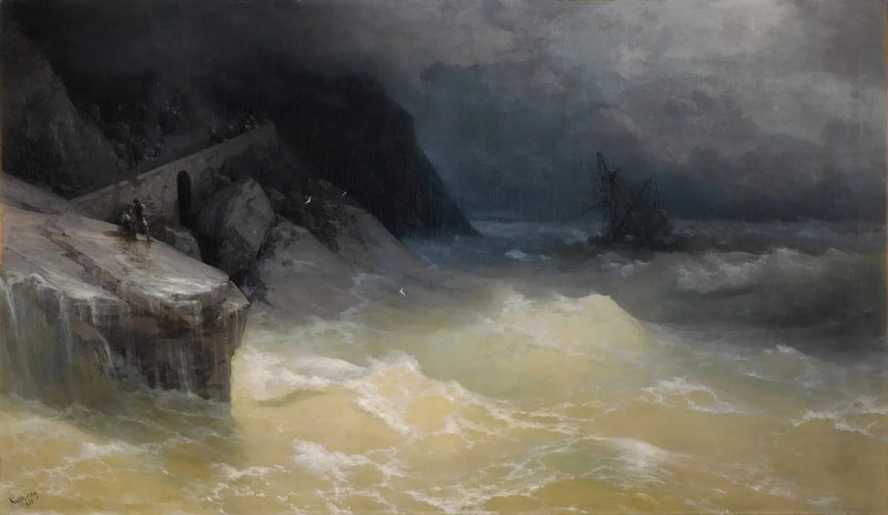 Naufragio en alta mar frente a la costa del Mar Negro - Ivan Aïvazovski