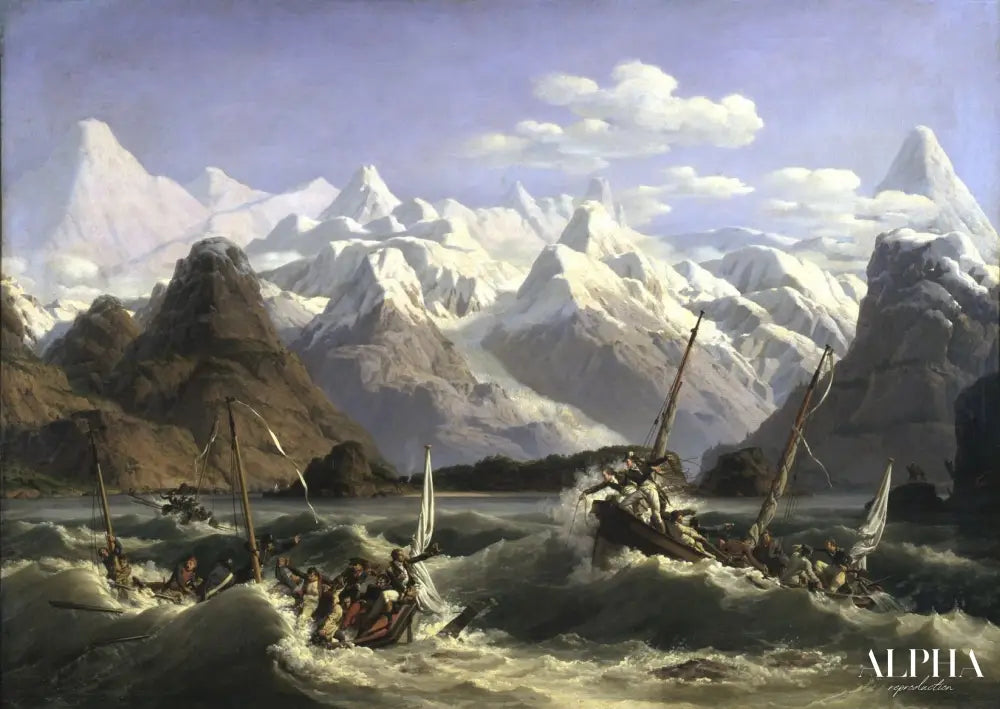 Naufrage des bateaux La Pérouse en 1786 - Louis Philippe Crepin - Reproductions de tableaux et peintures haut de gamme