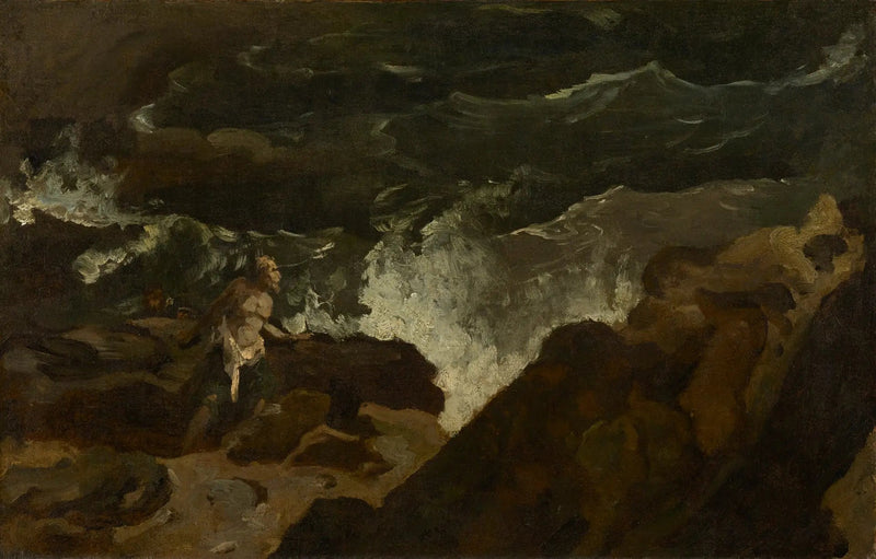 Náufrago en una playa (La Tempestad) - Théodore Géricault