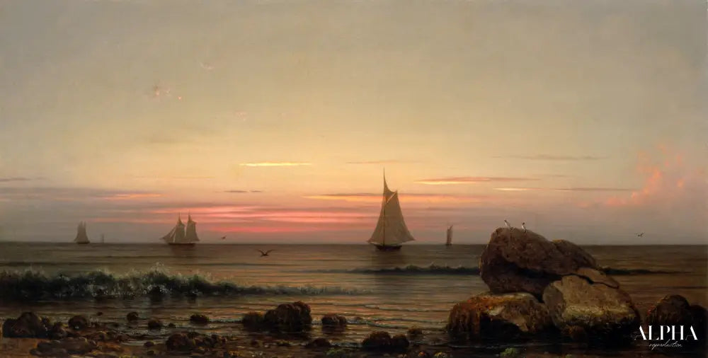 Naviguer au large de la côte - Martin Johnson Heade - Reproductions de tableaux et peintures haut de gamme