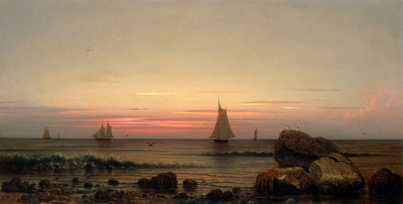 Navegar en alta mar por la costa - Martin Johnson Heade
