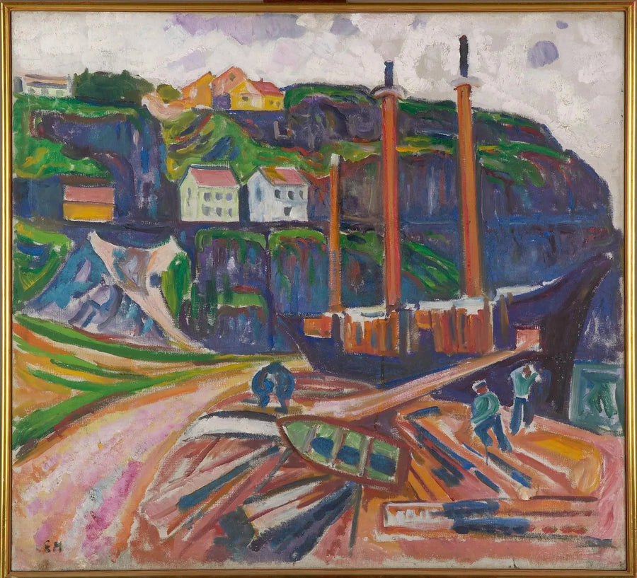 Barco en demolición - Edvard Munch