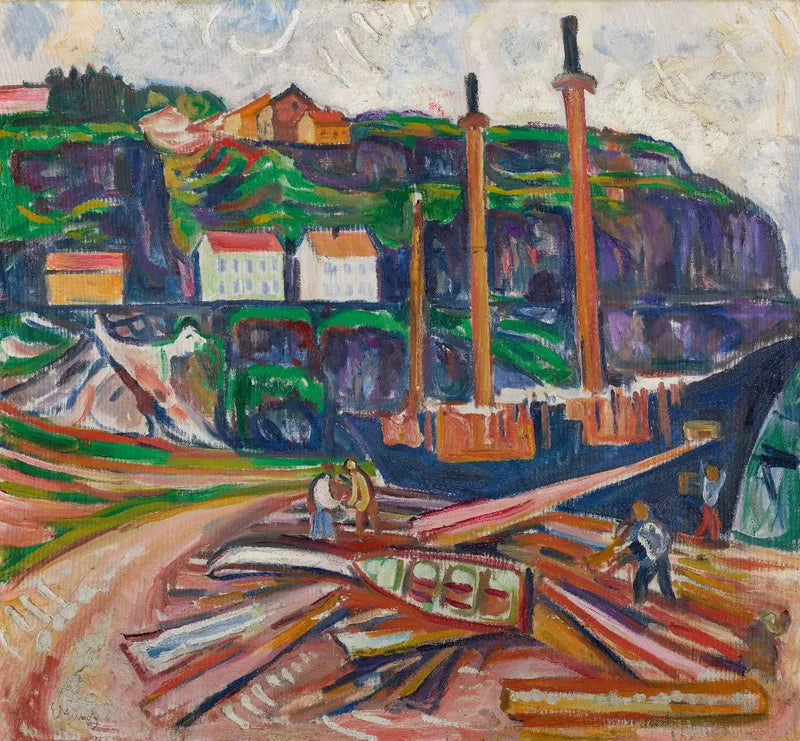 Barco en demolición - Edvard Munch