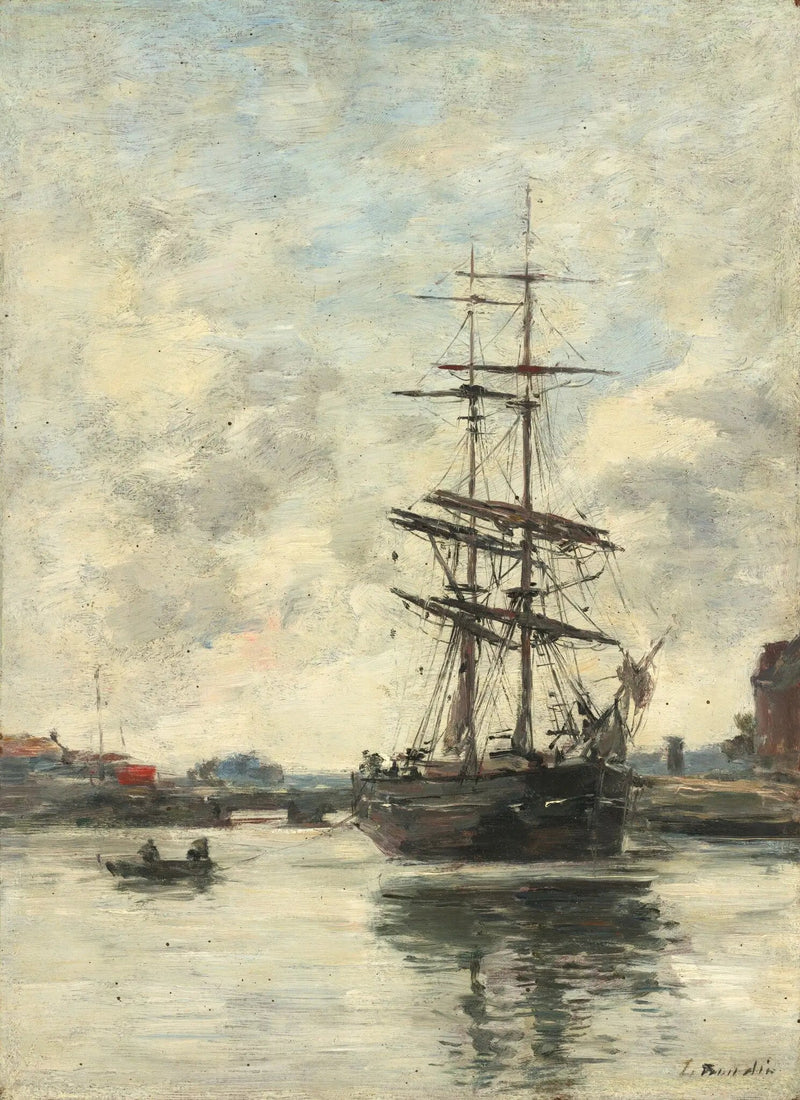 Barco en la Touques - Eugène Boudin