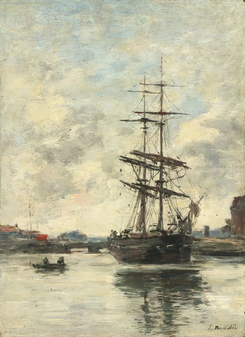 Barco en la Touques - Eugène Boudin