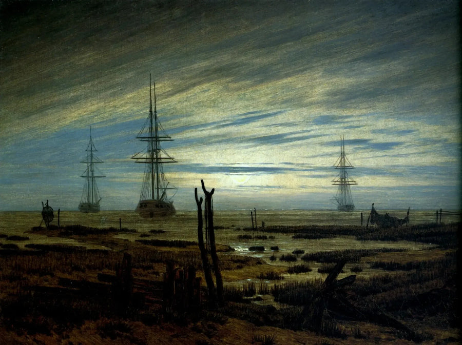 Barcos anclados - Caspar David Friedrich