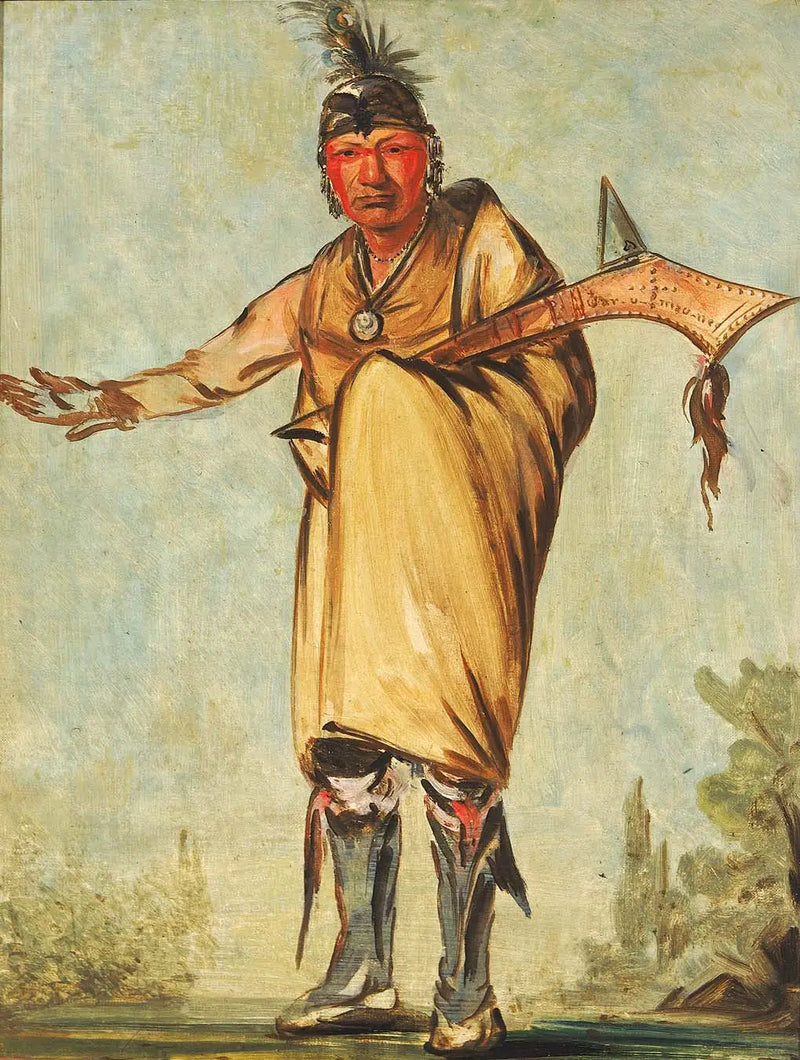 Náw-káw, Madera, antiguo jefe de la tribu - George Catlin