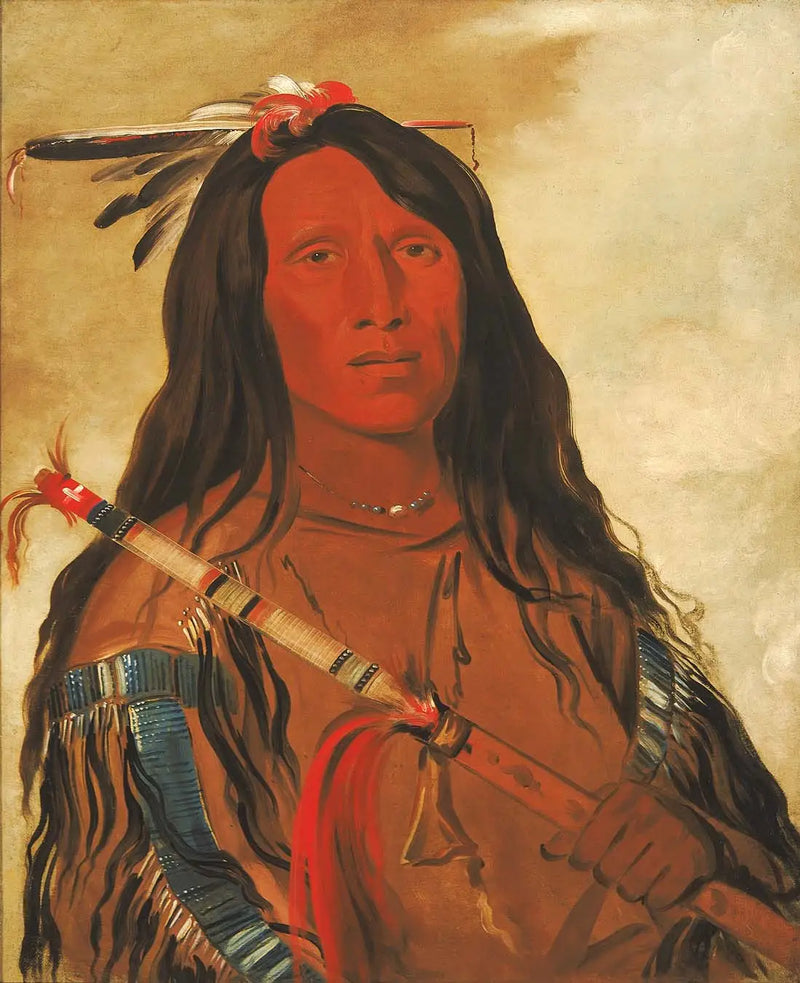 Né-hee-ó-ee-wóo-tis, Lobo en la colina, Jefe de la tribu - George Catlin