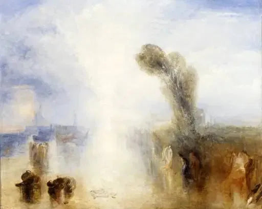 Chicas pescadoras napolitanas sorprendidas bañándose a la luz de la luna - J. M. W. Turner