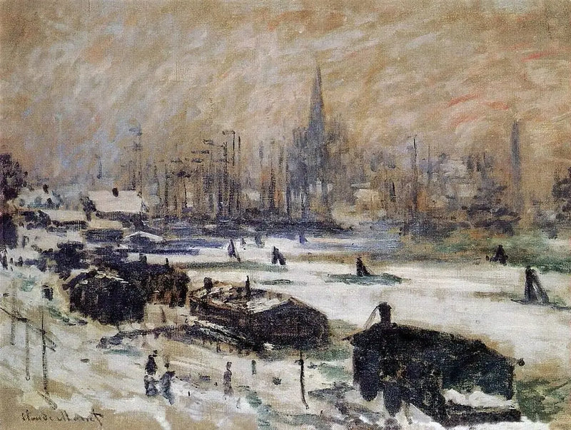 Nieve en Ámsterdam - Claude Monet